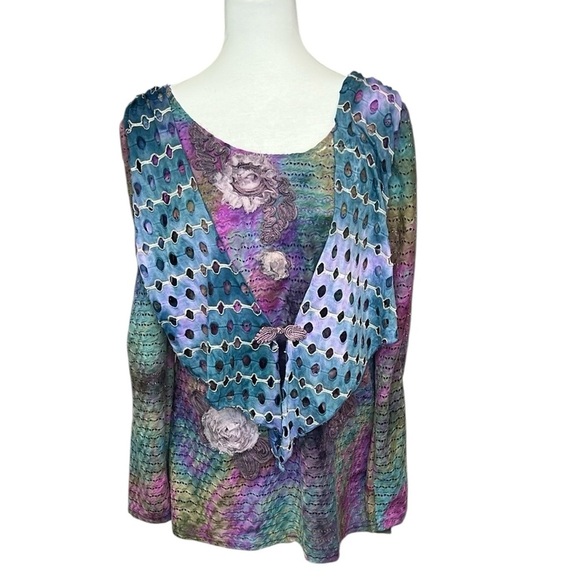 Pretty Angel Layered Multi Media Blouse - Picture 1 of 6
